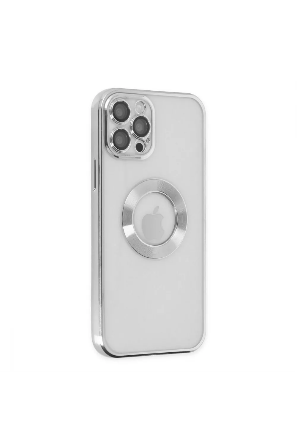 Apple İphone 12 Pro Kılıf Slot Silikon - Gümüş