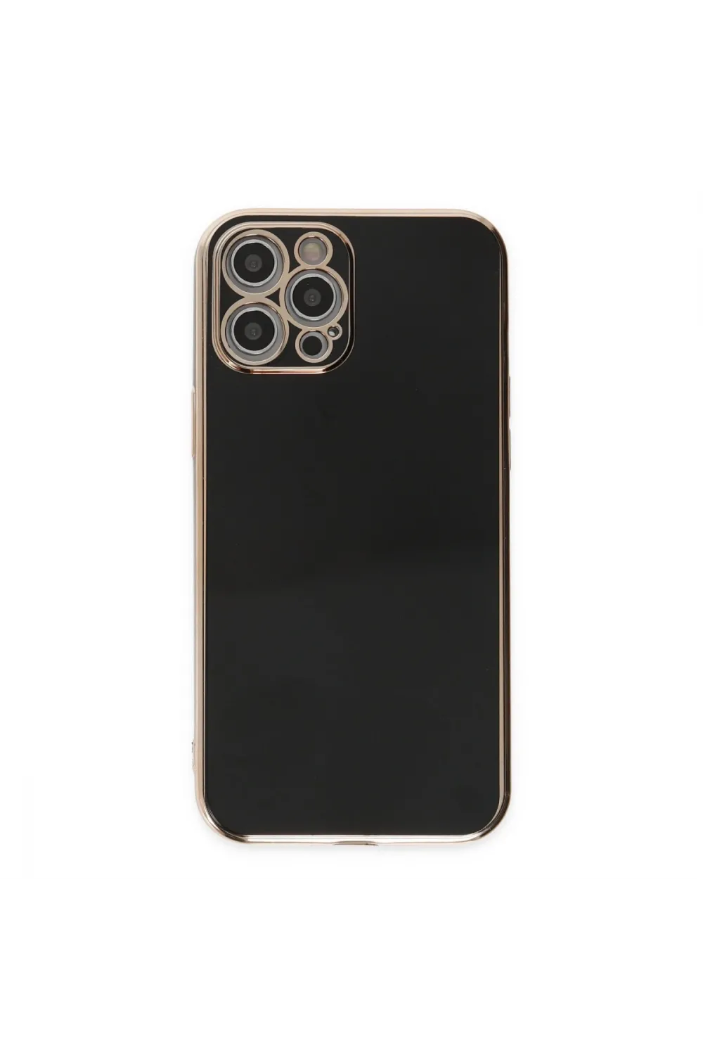 Apple İphone 12 Pro Kılıf Volet Silikon - Siyah