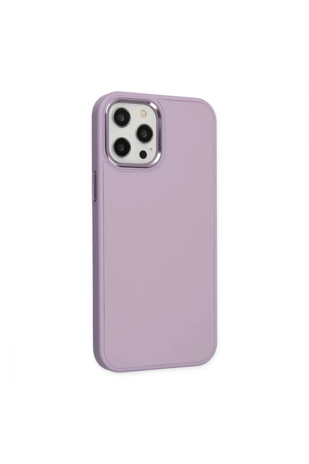 Apple İphone 12 Pro Max Kılıf Asya Deri Silikon - Lila
