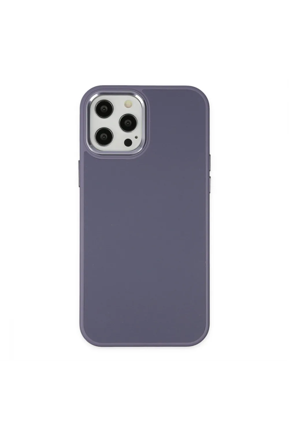 Apple İphone 12 Pro Max Kılıf Asya Deri Silikon - Mor