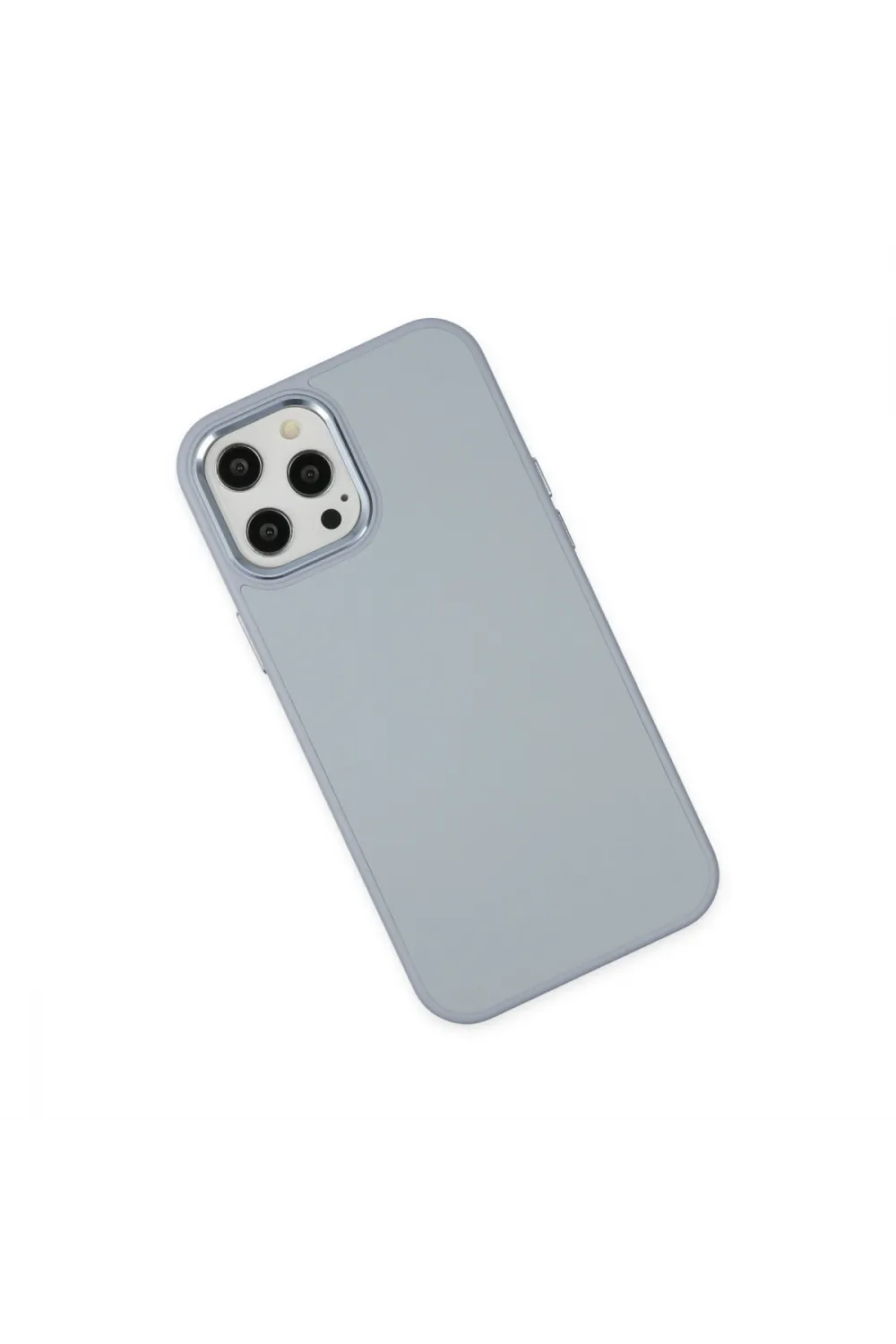 Apple İphone 12 Pro Max Kılıf Asya Deri Silikon - Sierra Blue