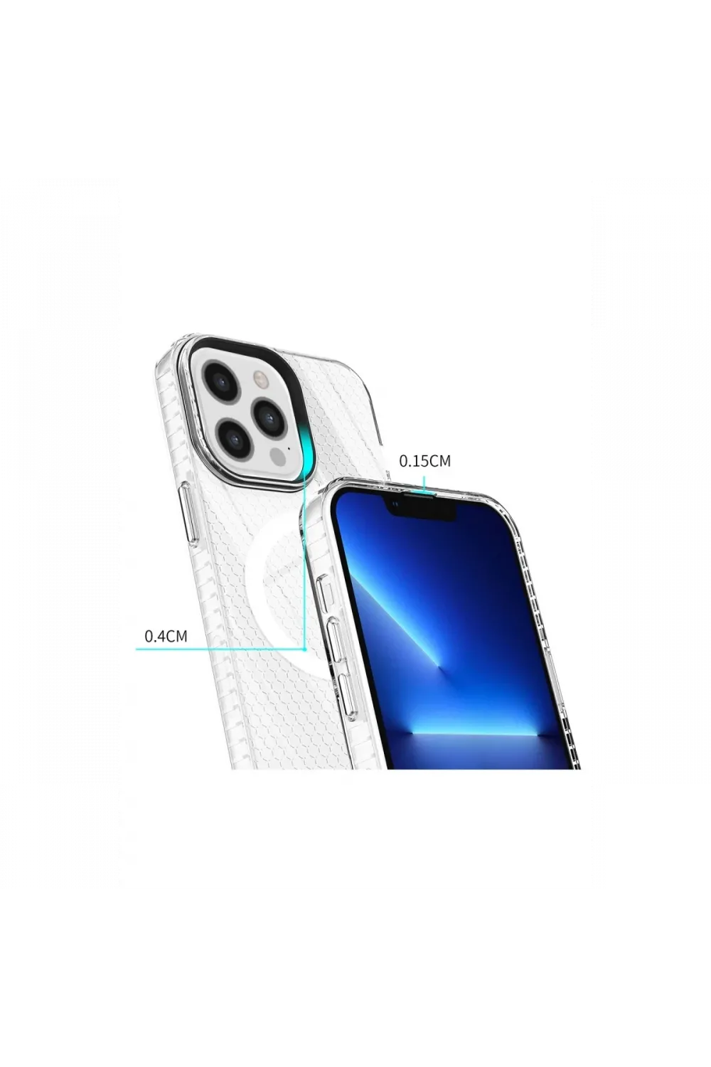 Apple iPhone 12 Pro Max Kılıf Beta Magneticsafe Silikon - Şeffaf