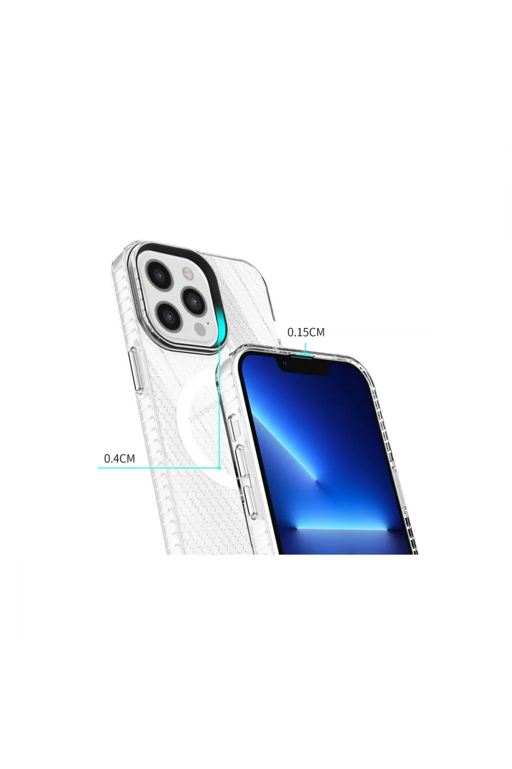 Apple İphone 12 Pro Max Kılıf Beta Magneticsafe Silikon - Şeffaf