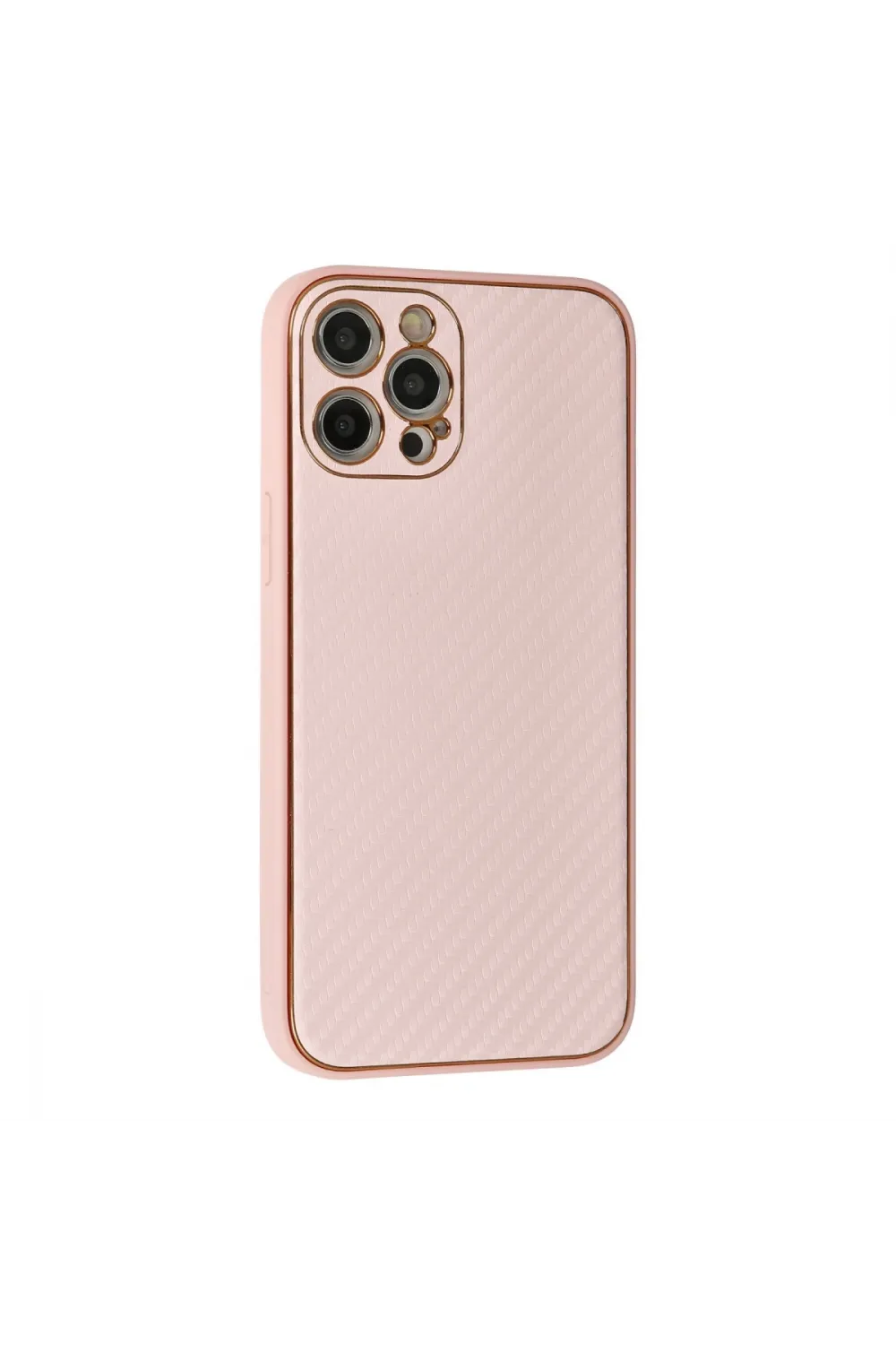 Apple İphone 12 Pro Max Kılıf Coco Karbon Silikon - Pembe