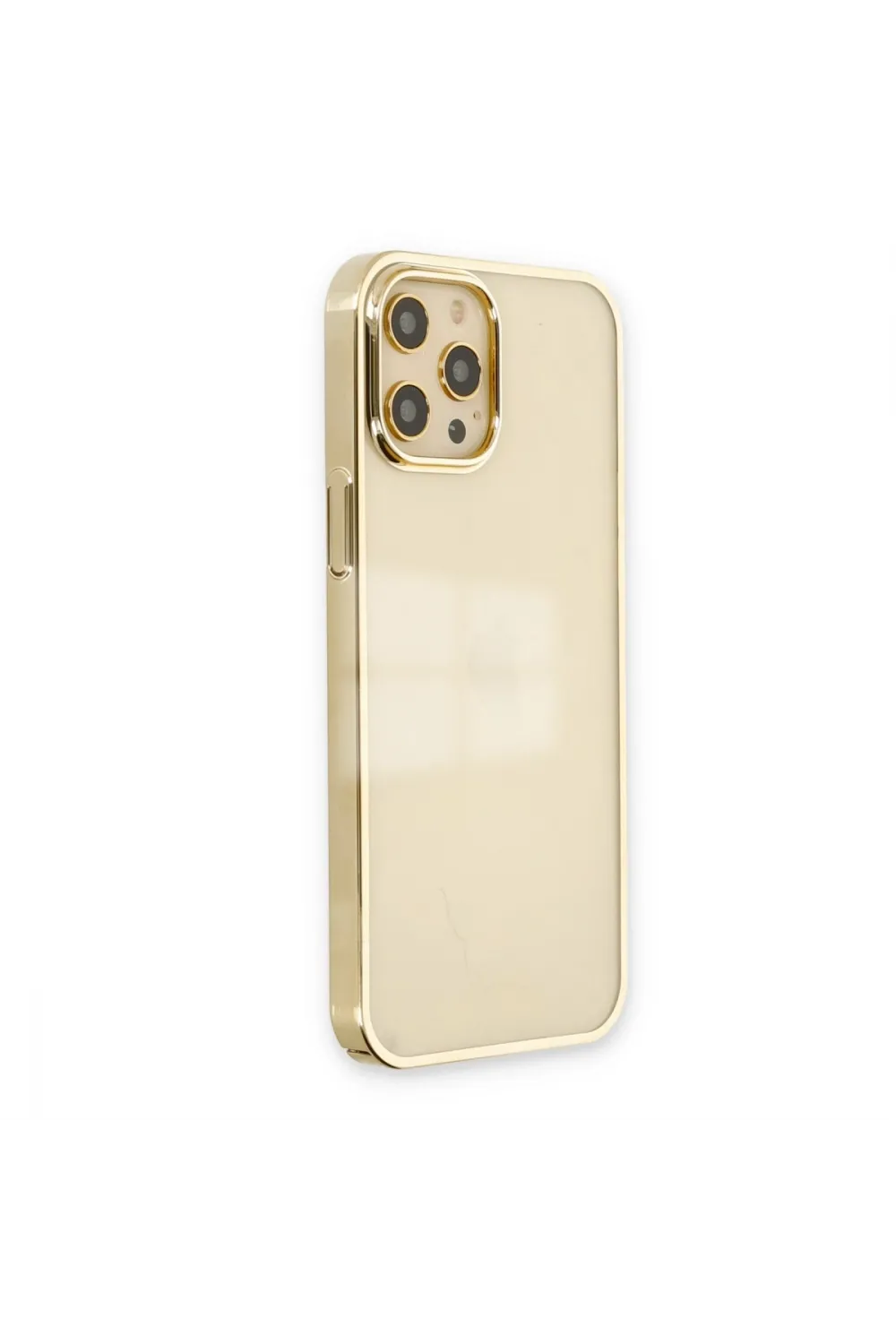 Apple İphone 12 Pro Max Kılıf Element Silikon - Gold