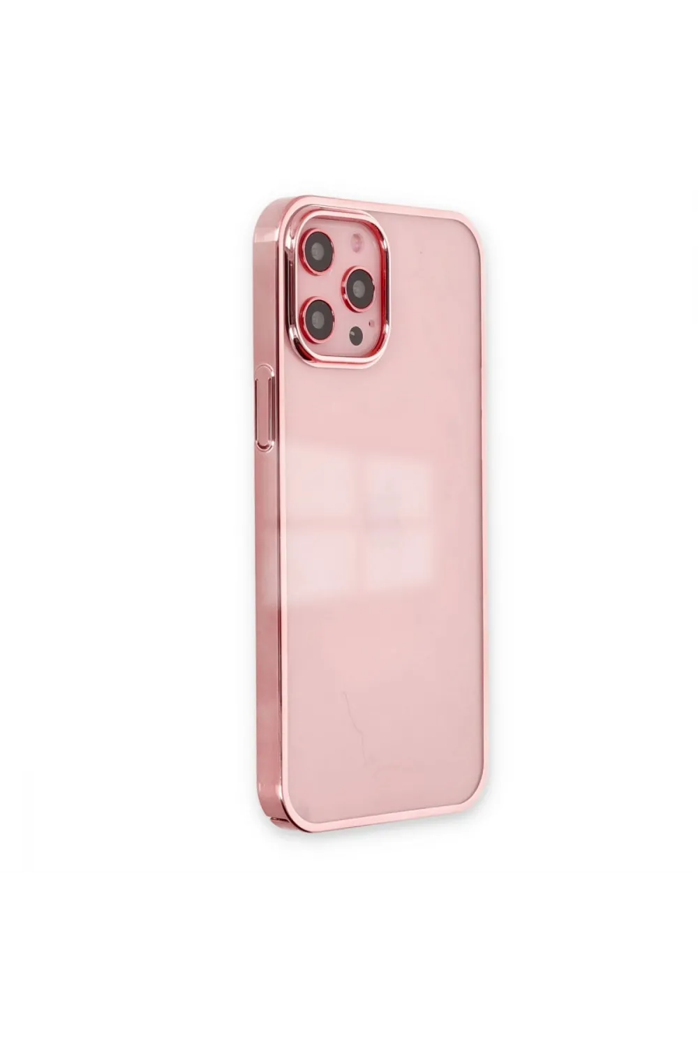 Apple İphone 12 Pro Max Kılıf Element Silikon - Pembe