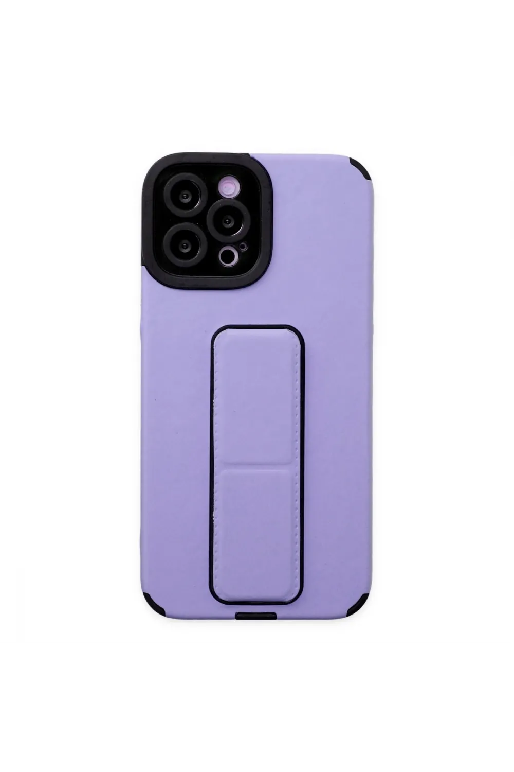 Apple İphone 12 Pro Max Kılıf Mega Standlı Silikon - Lila