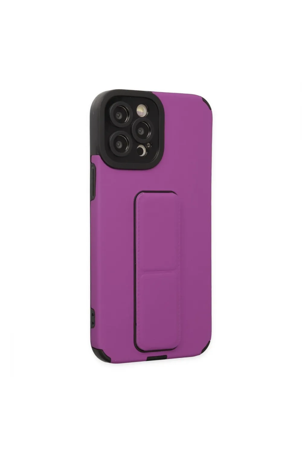 Apple İphone 12 Pro Max Kılıf Mega Standlı Silikon - Mor