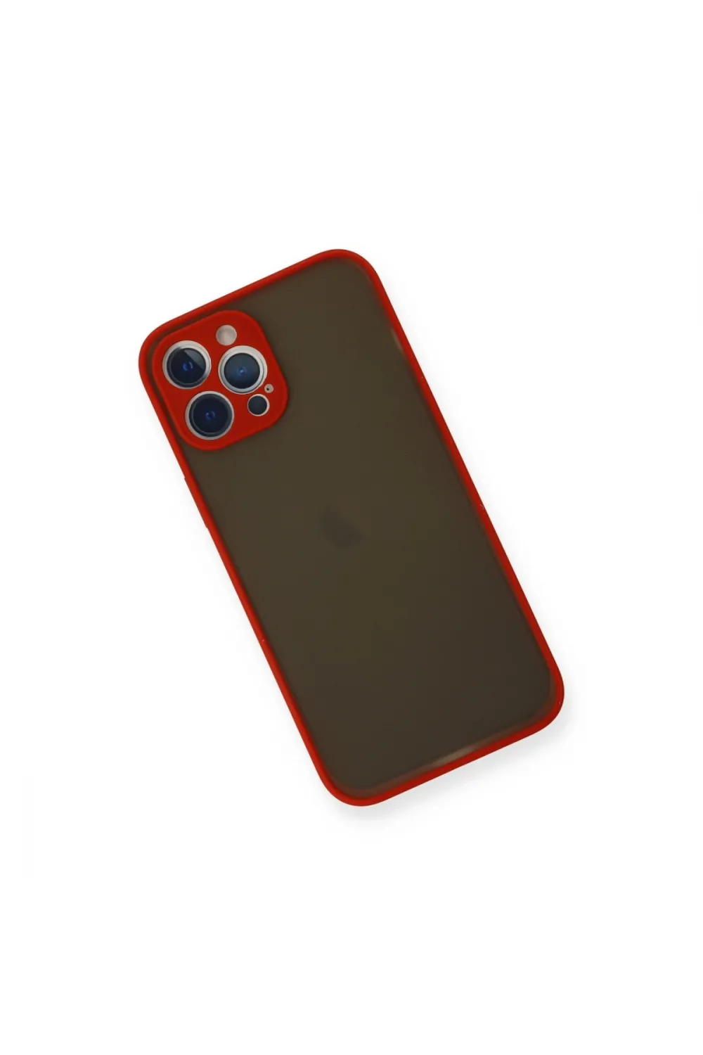Apple İphone 12 Pro Max Kılıf Montreal Silikon Kapak - Kırmızı