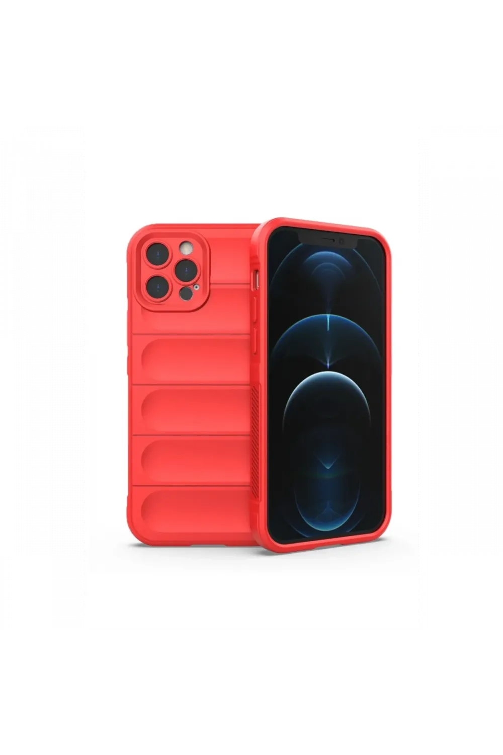 Apple iPhone 12 Pro Max Kılıf Optimum Silikon - Kırmızı