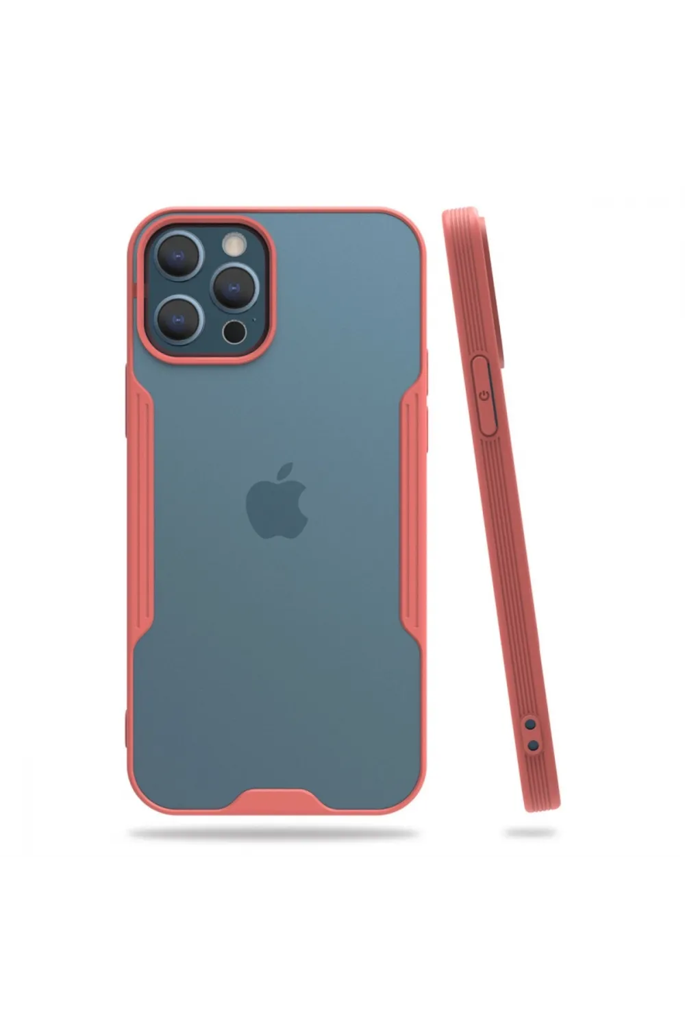 Apple İphone 12 Pro Max Kılıf Platin Silikon - Pembe