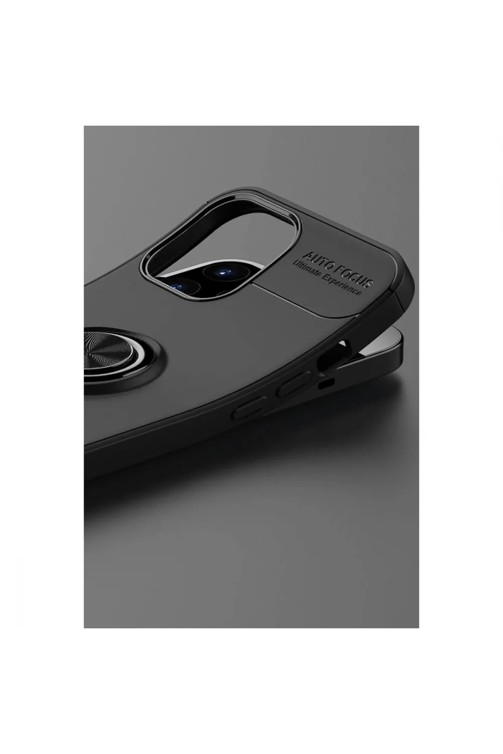 Apple İphone 12 Pro Max Kılıf Range Yüzüklü Silikon - Kırmızı