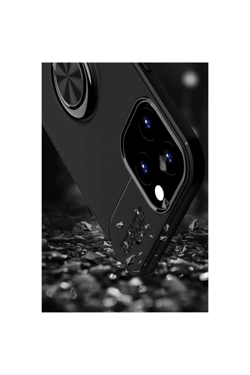 Apple İphone 12 Pro Max Kılıf Range Yüzüklü Silikon - Kırmızı