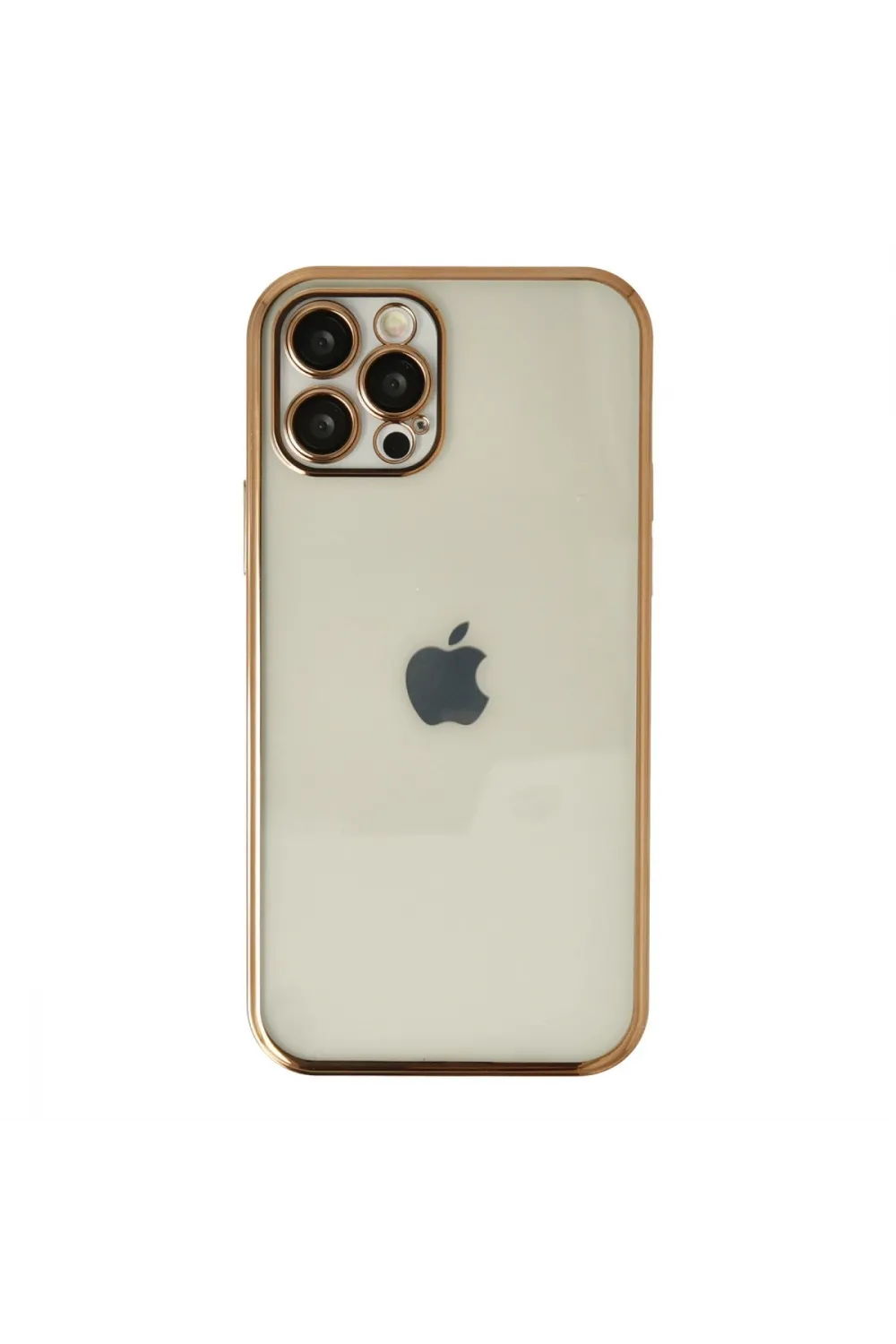 Apple İphone 12 Pro Max Kılıf Razer Lensli Silikon - Gold