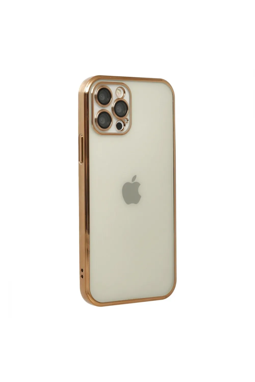 Apple İphone 12 Pro Max Kılıf Razer Lensli Silikon - Gold