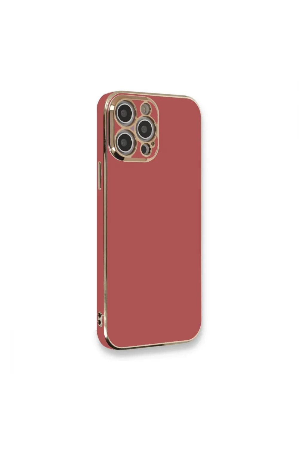 Apple İphone 12 Pro Max Kılıf Volet Silikon - Kırmızı