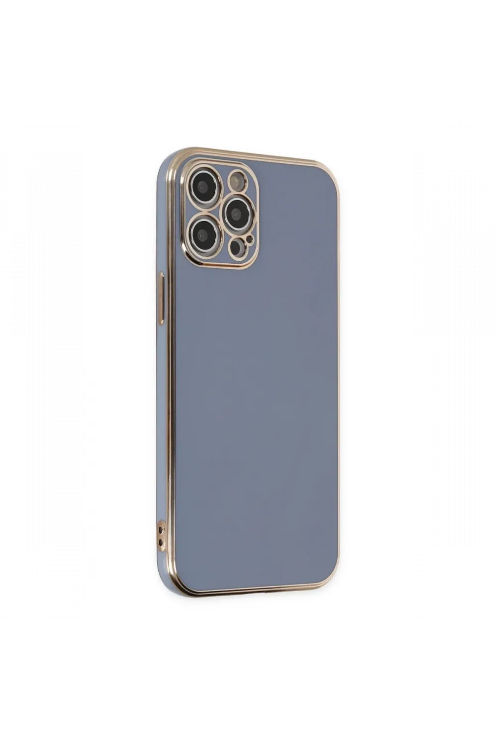 Apple iPhone 12 Pro Max Kılıf Volet Silikon - Mavi