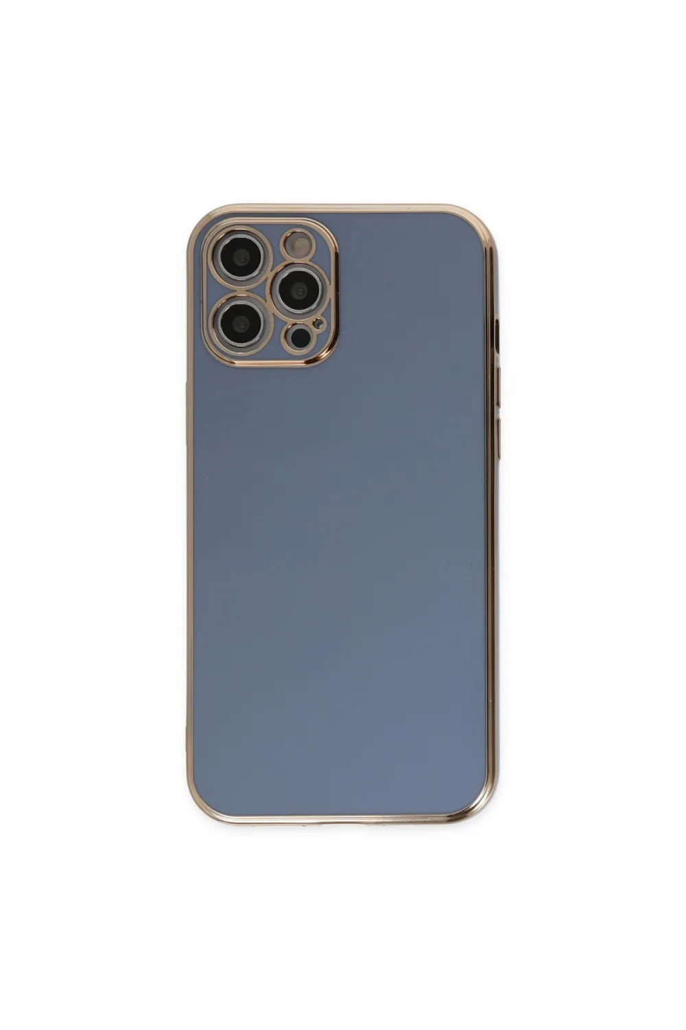 Apple İphone 12 Pro Max Kılıf Volet Silikon - Mavi