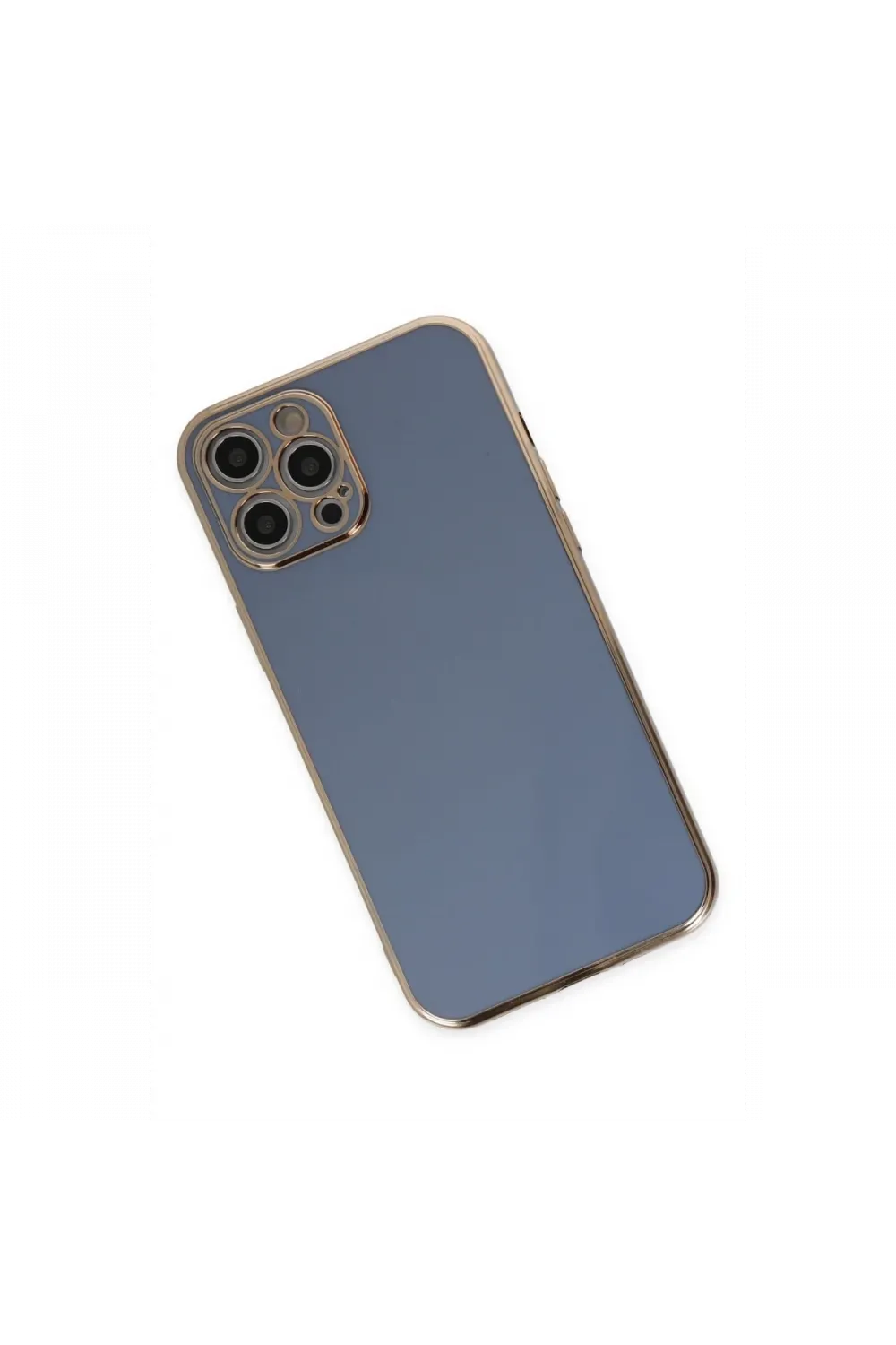 Apple iPhone 12 Pro Max Kılıf Volet Silikon - Mavi