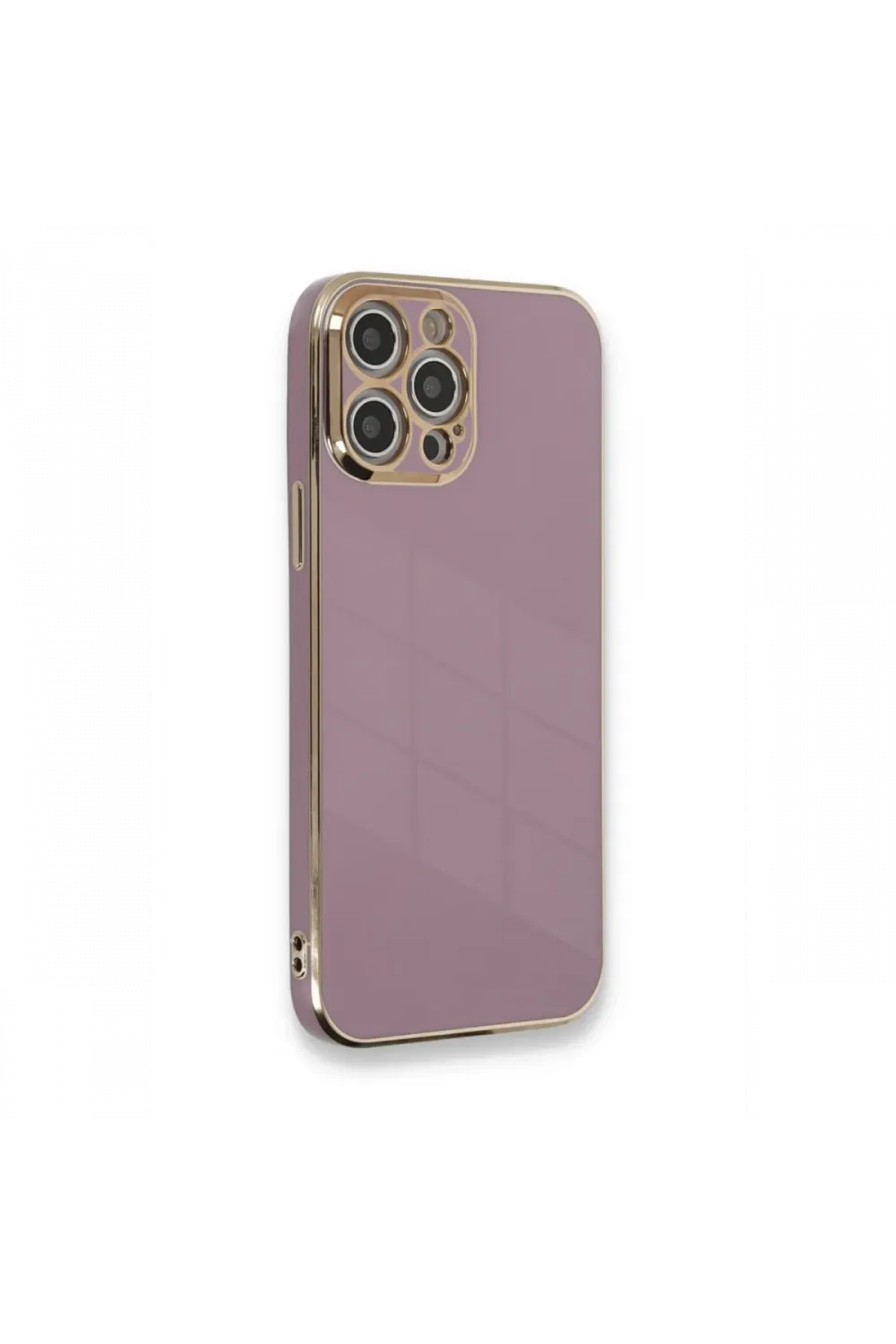 Apple iPhone 12 Pro Max Kılıf Volet Silikon - Mor