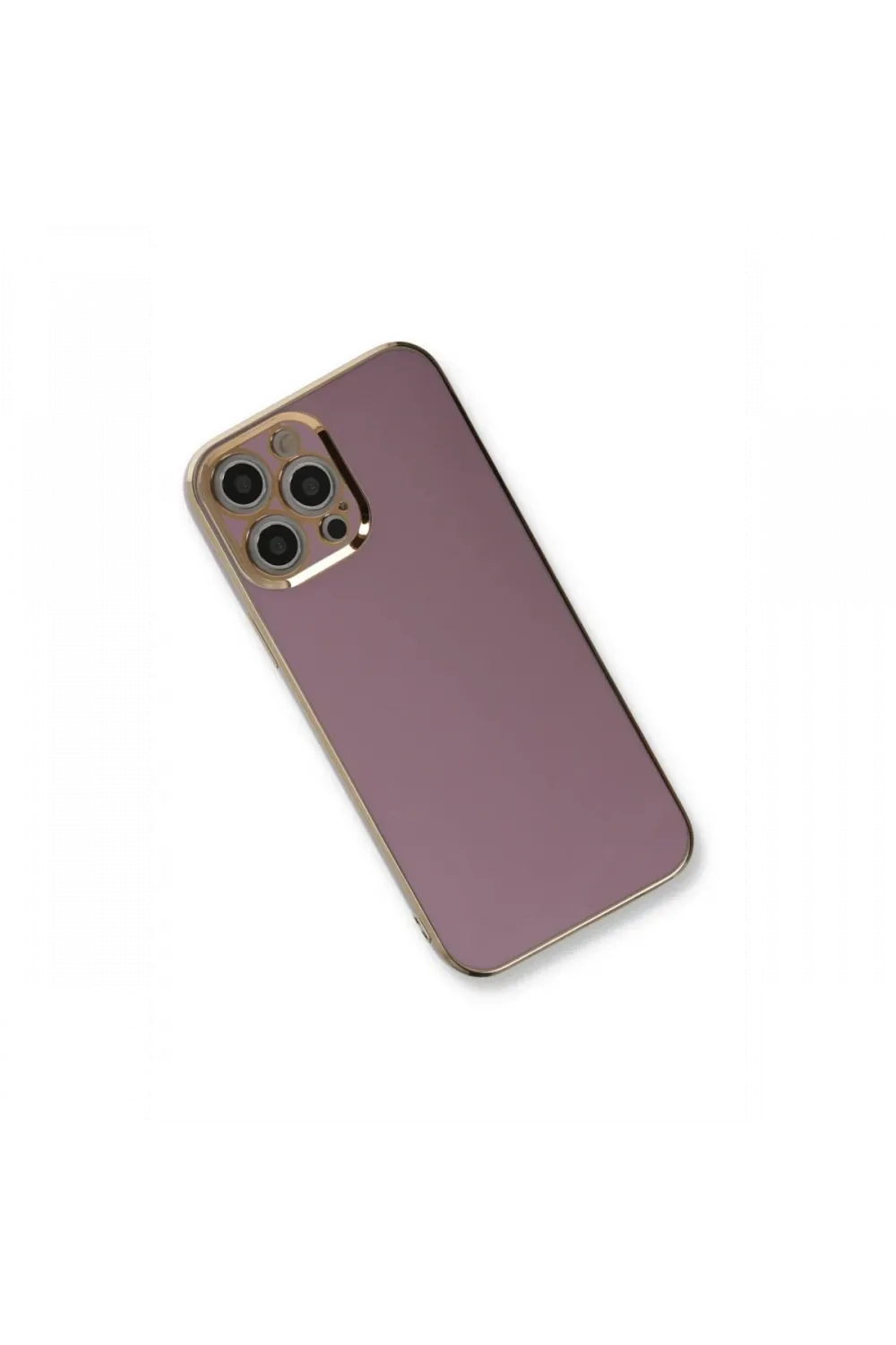 Apple iPhone 12 Pro Max Kılıf Volet Silikon - Mor