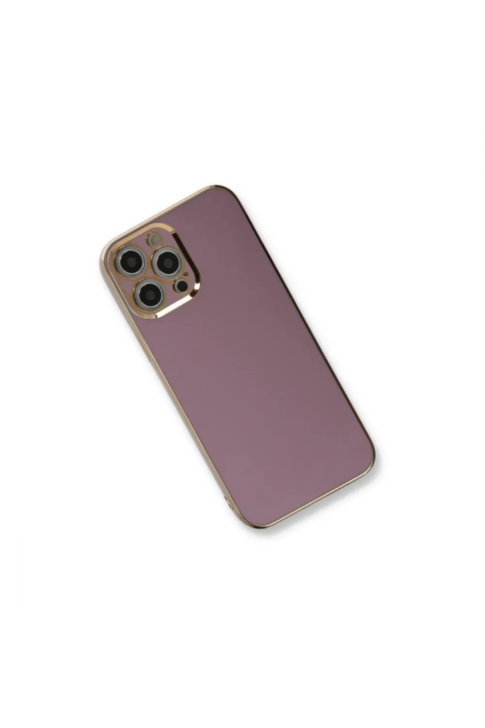 Apple İphone 12 Pro Max Kılıf Volet Silikon - Mor