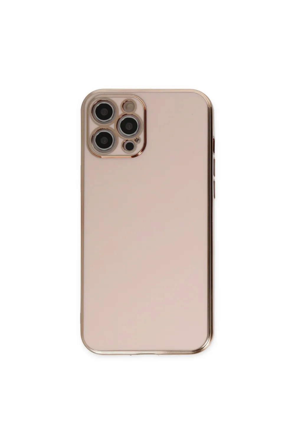 Apple İphone 12 Pro Max Kılıf Volet Silikon - Pembe