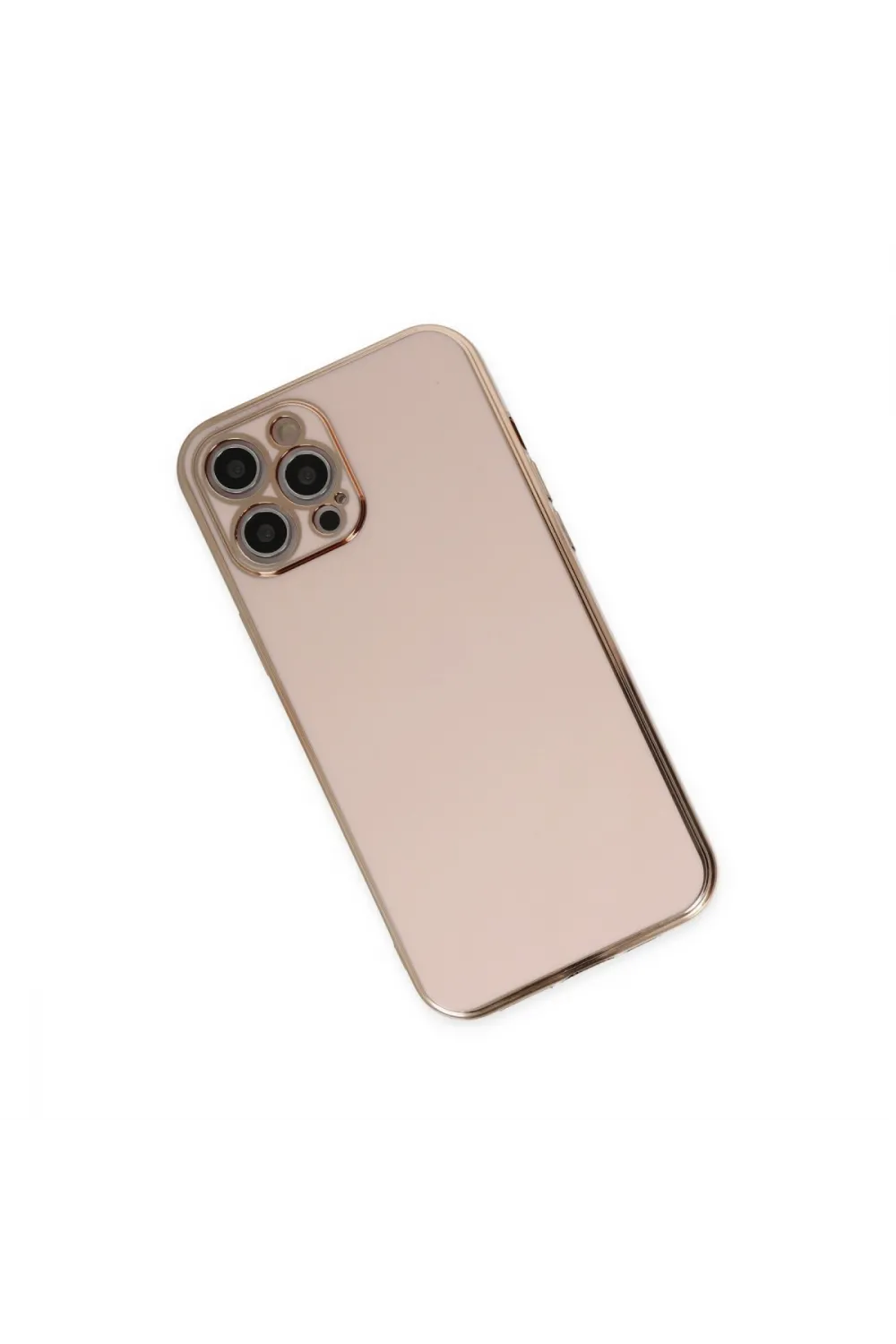 Apple İphone 12 Pro Max Kılıf Volet Silikon - Pembe