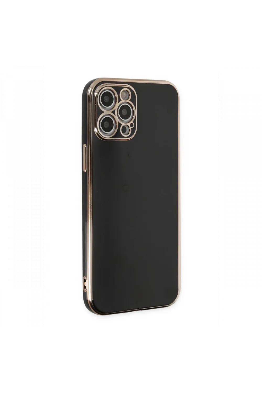 Apple iPhone 12 Pro Max Kılıf Volet Silikon - Siyah