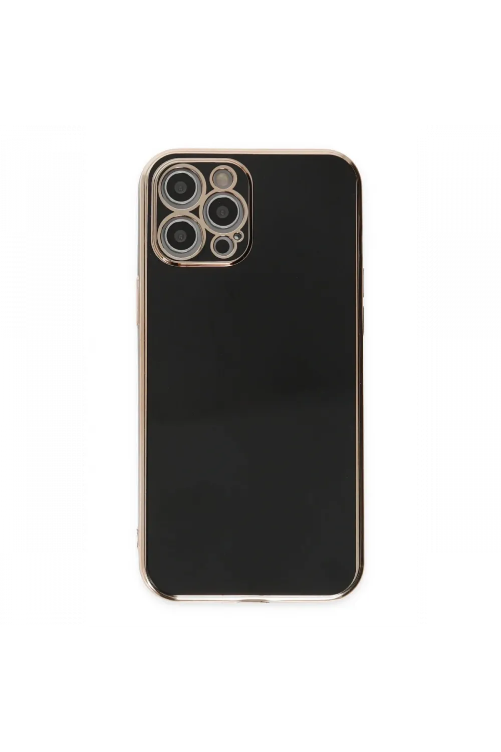 Apple iPhone 12 Pro Max Kılıf Volet Silikon - Siyah