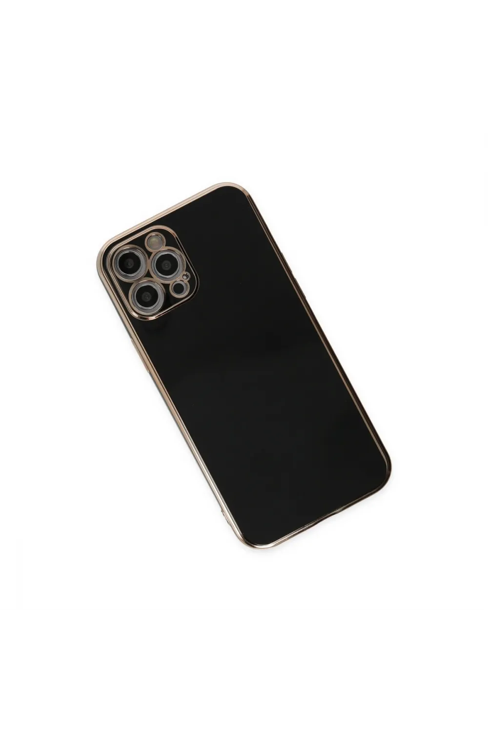 Apple İphone 12 Pro Max Kılıf Volet Silikon - Siyah