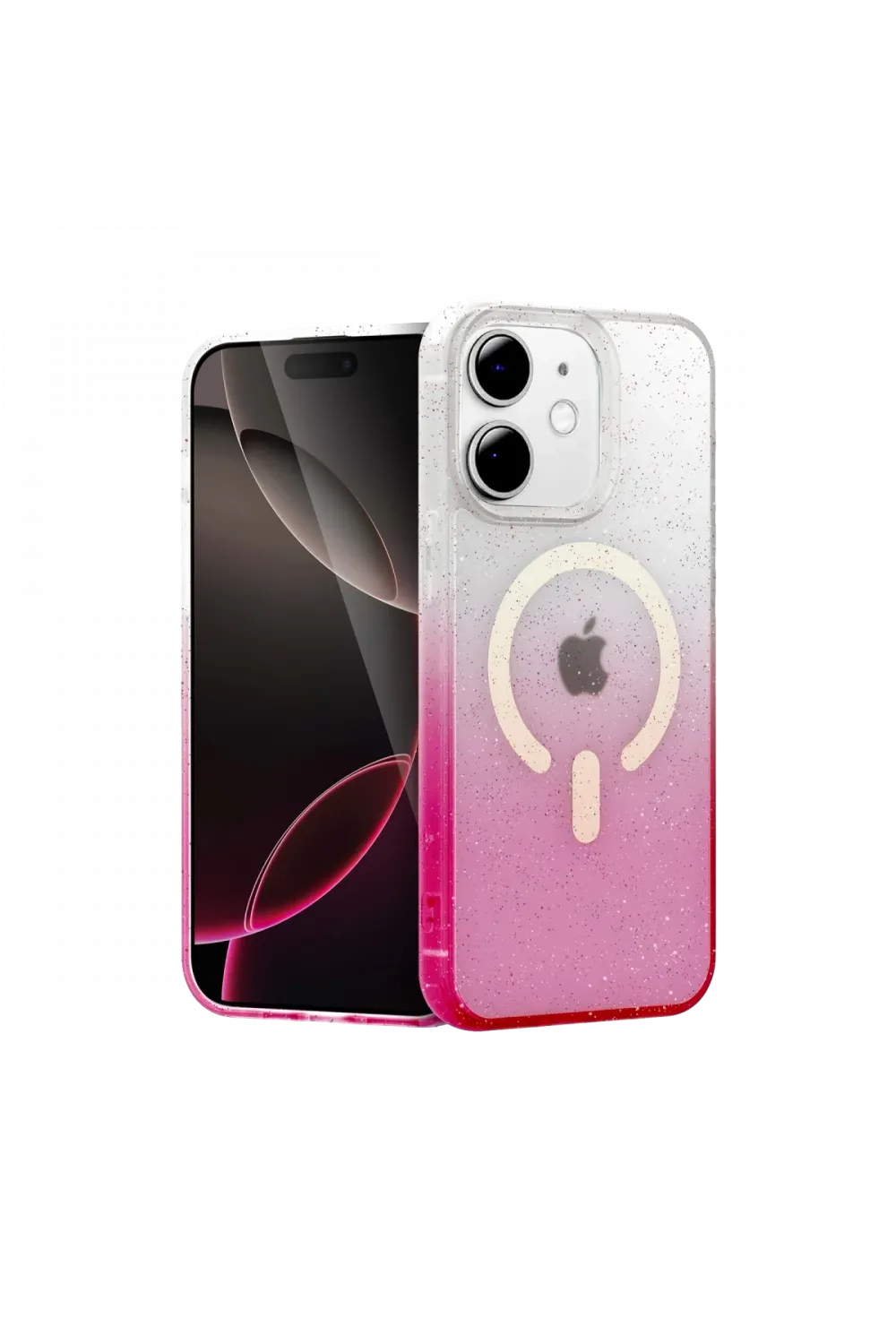 Apple iPhone 12 Pummel Shiny Magsafe Kapak - Pembe