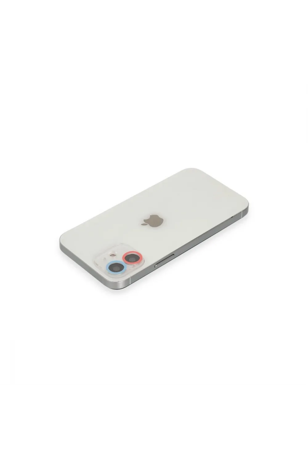 Apple İphone 12 Renkli Kamera Lens Koruma Cam - Pembe-mavi