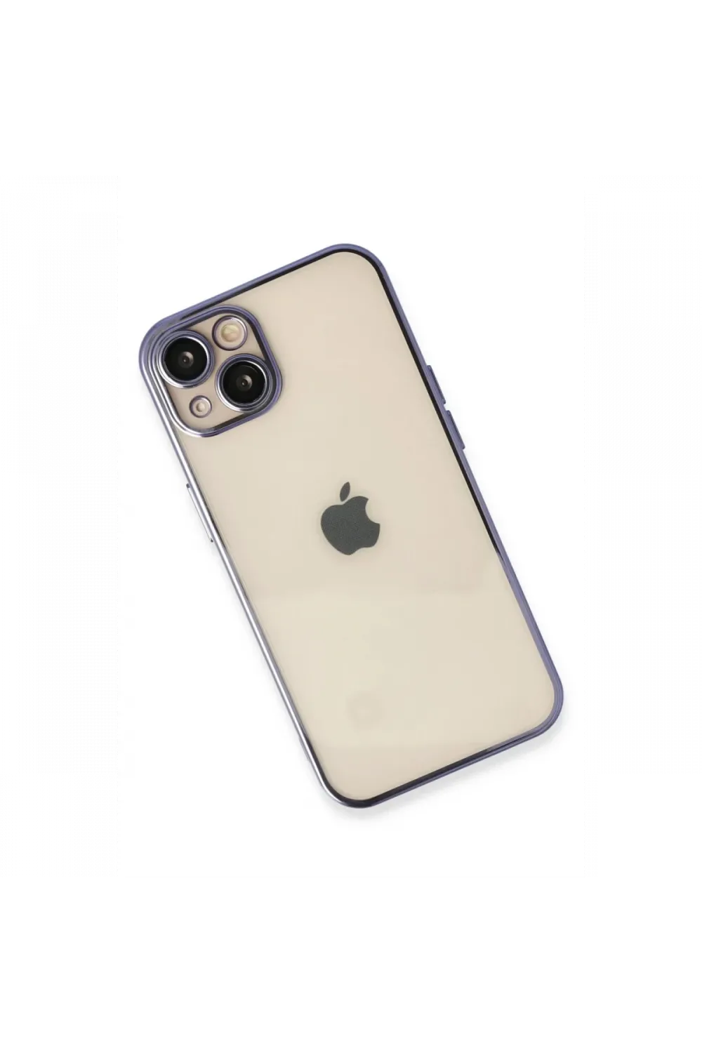 Apple iPhone 13 Kılıf Razer Lensli Silikon - Mor