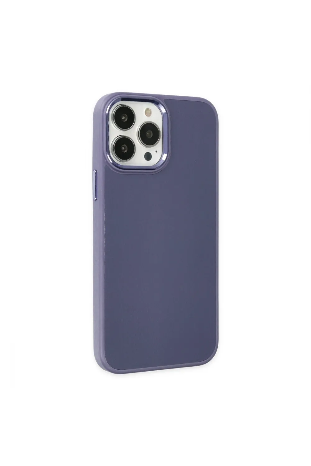 Apple İphone 13 Pro Kılıf Asya Deri Silikon - Mor