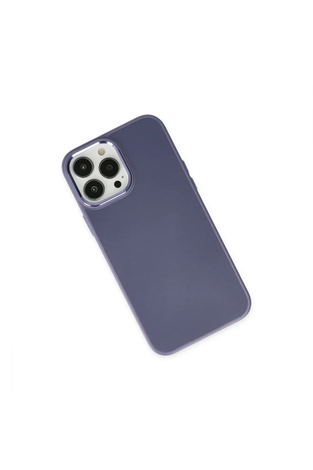 Apple İphone 13 Pro Kılıf Asya Deri Silikon - Mor