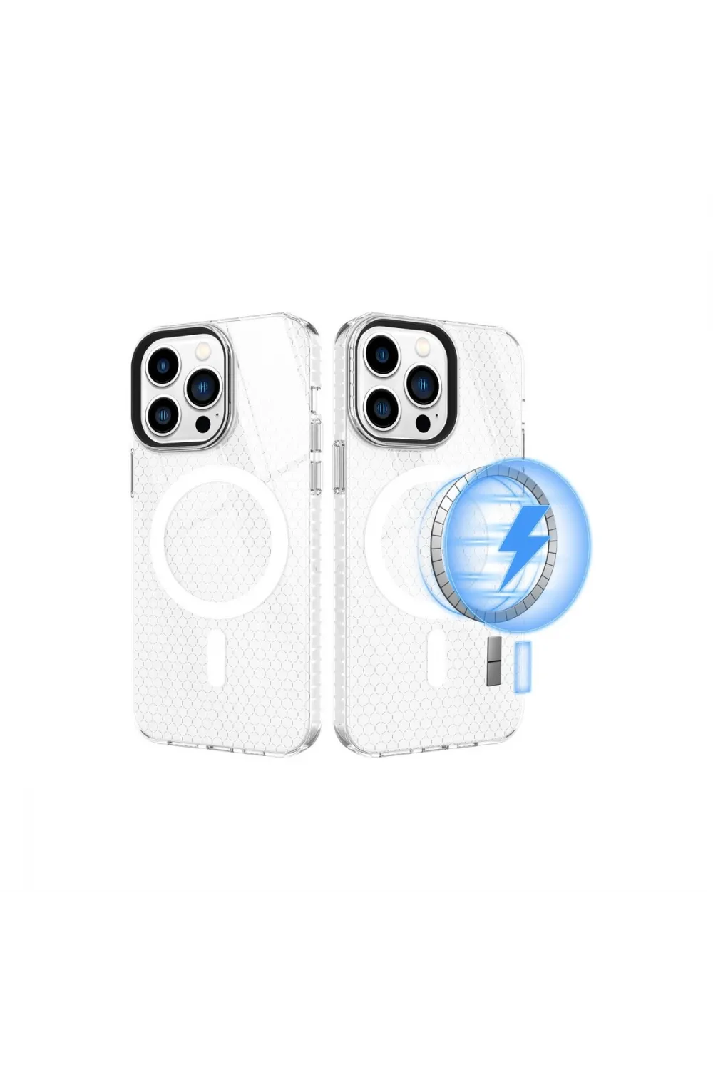 Apple İphone 13 Pro Kılıf Beta Magneticsafe Silikon - Şeffaf