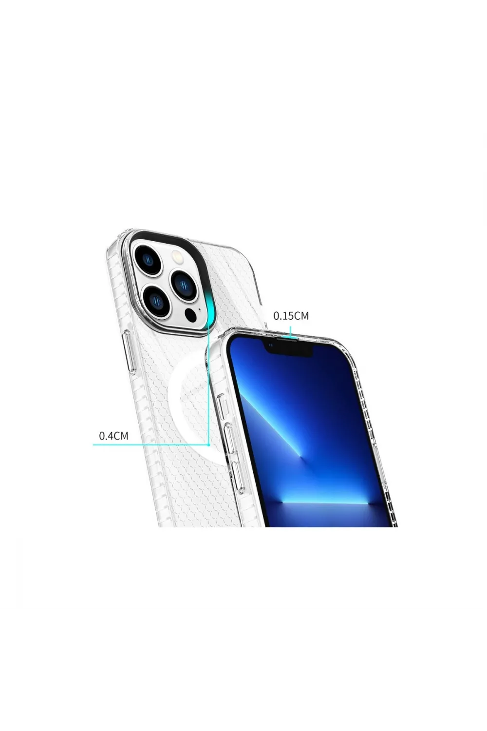 Apple İphone 13 Pro Kılıf Beta Magneticsafe Silikon - Şeffaf