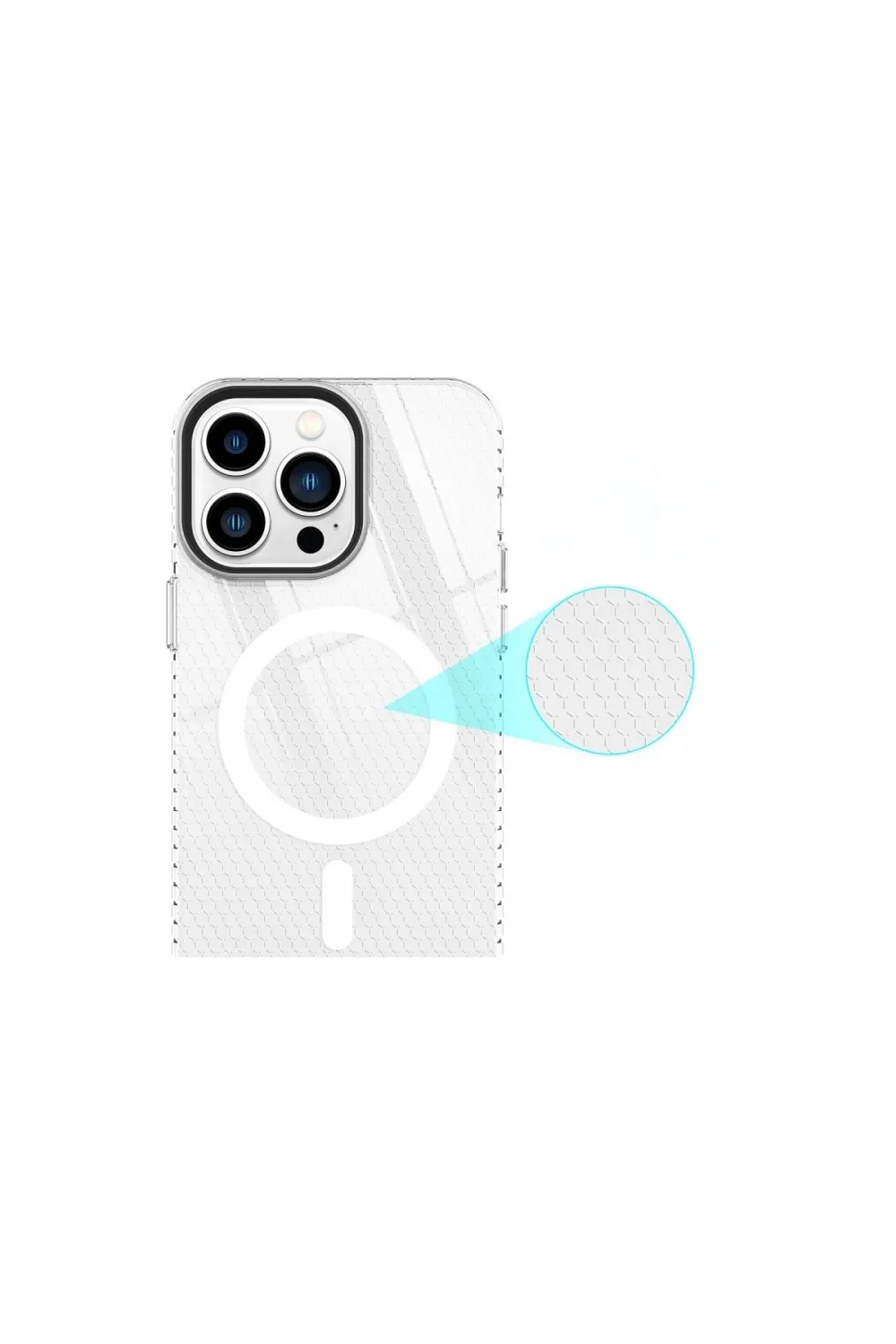 Apple İphone 13 Pro Kılıf Beta Magneticsafe Silikon - Şeffaf