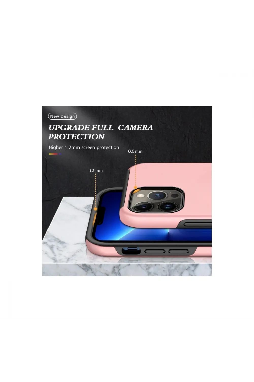Apple İphone 13 Pro Kılıf Elit Yüzüklü Kapak - Pembe