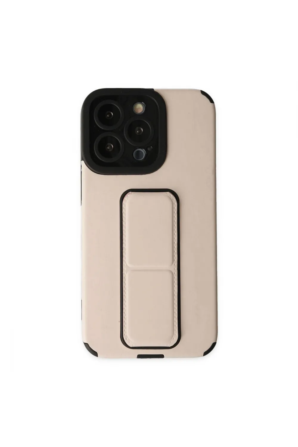 Apple İphone 13 Pro Kılıf Mega Standlı Silikon - Gold