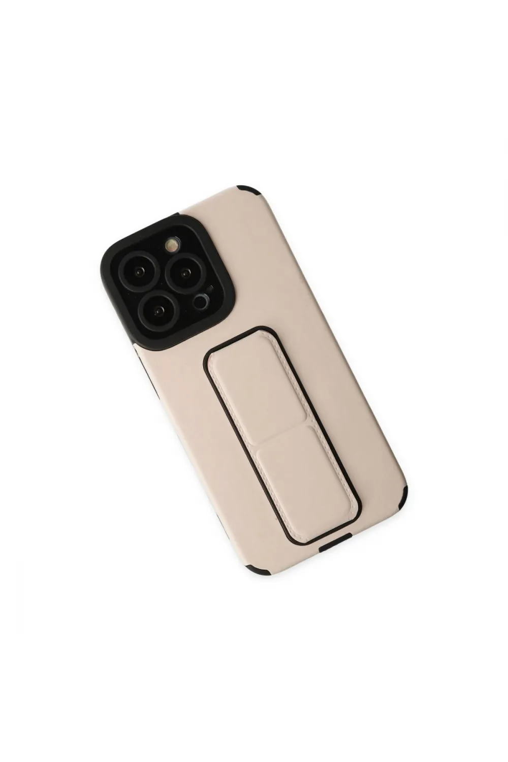 Apple İphone 13 Pro Kılıf Mega Standlı Silikon - Gold