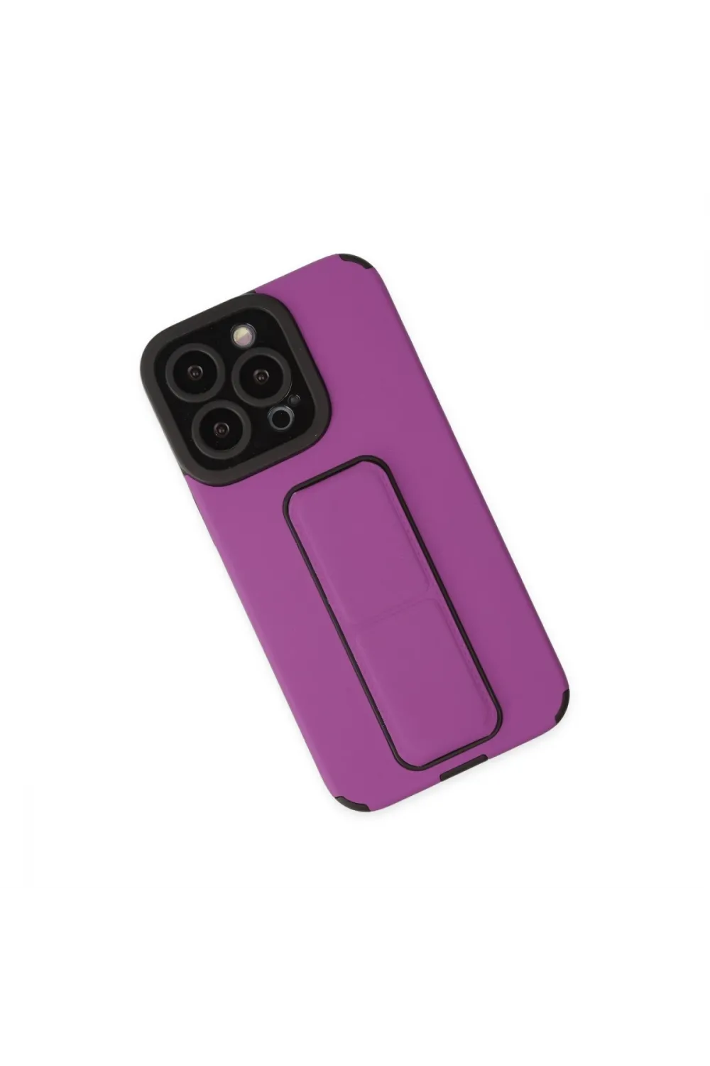 Apple İphone 13 Pro Kılıf Mega Standlı Silikon - Mor
