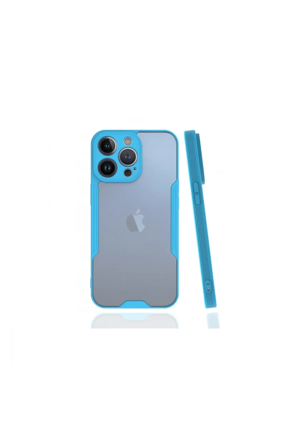 Apple İphone 13 Pro Kılıf Platin Silikon - Mavi