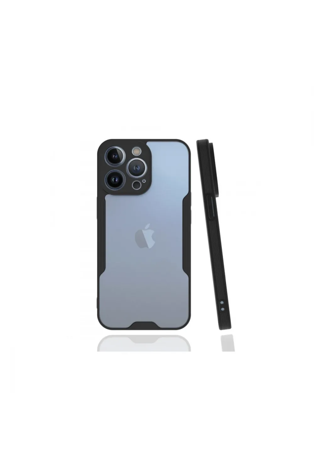 Apple İphone 13 Pro Kılıf Platin Silikon - Siyah