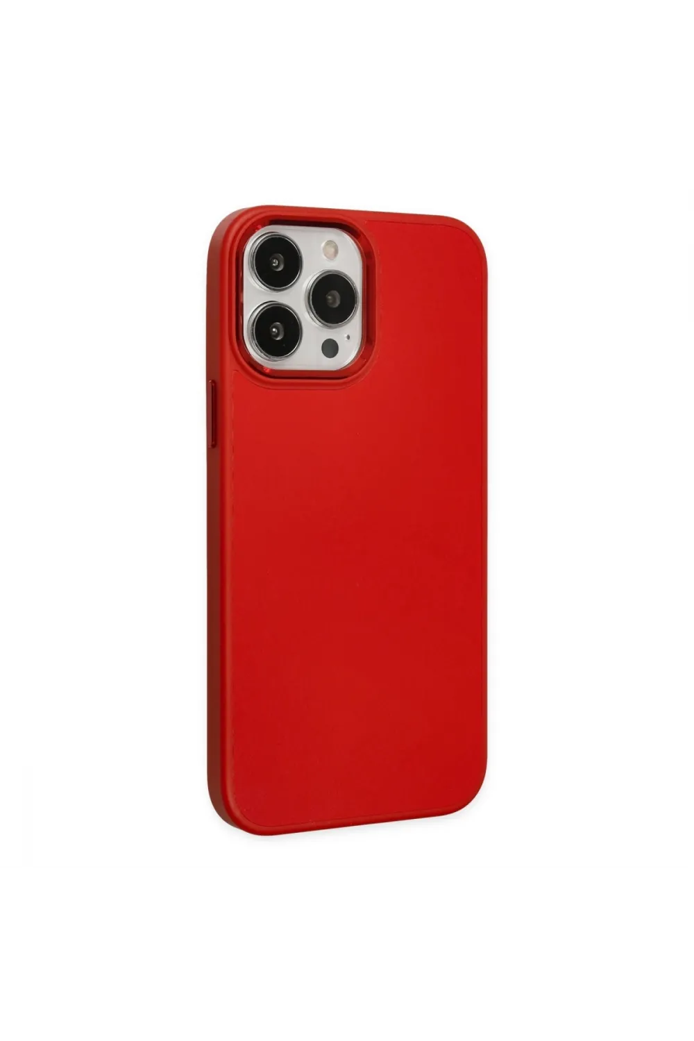 Apple İphone 13 Pro Max Kılıf Asya Deri Silikon - Kırmızı