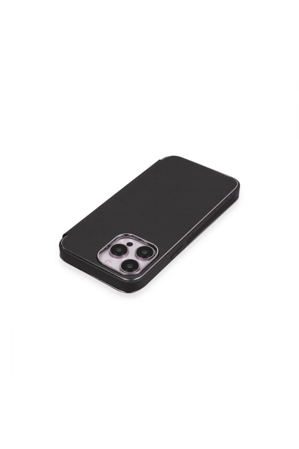 Apple İphone 13 Pro Max Kılıf Dolpin Kapaklı - Siyah