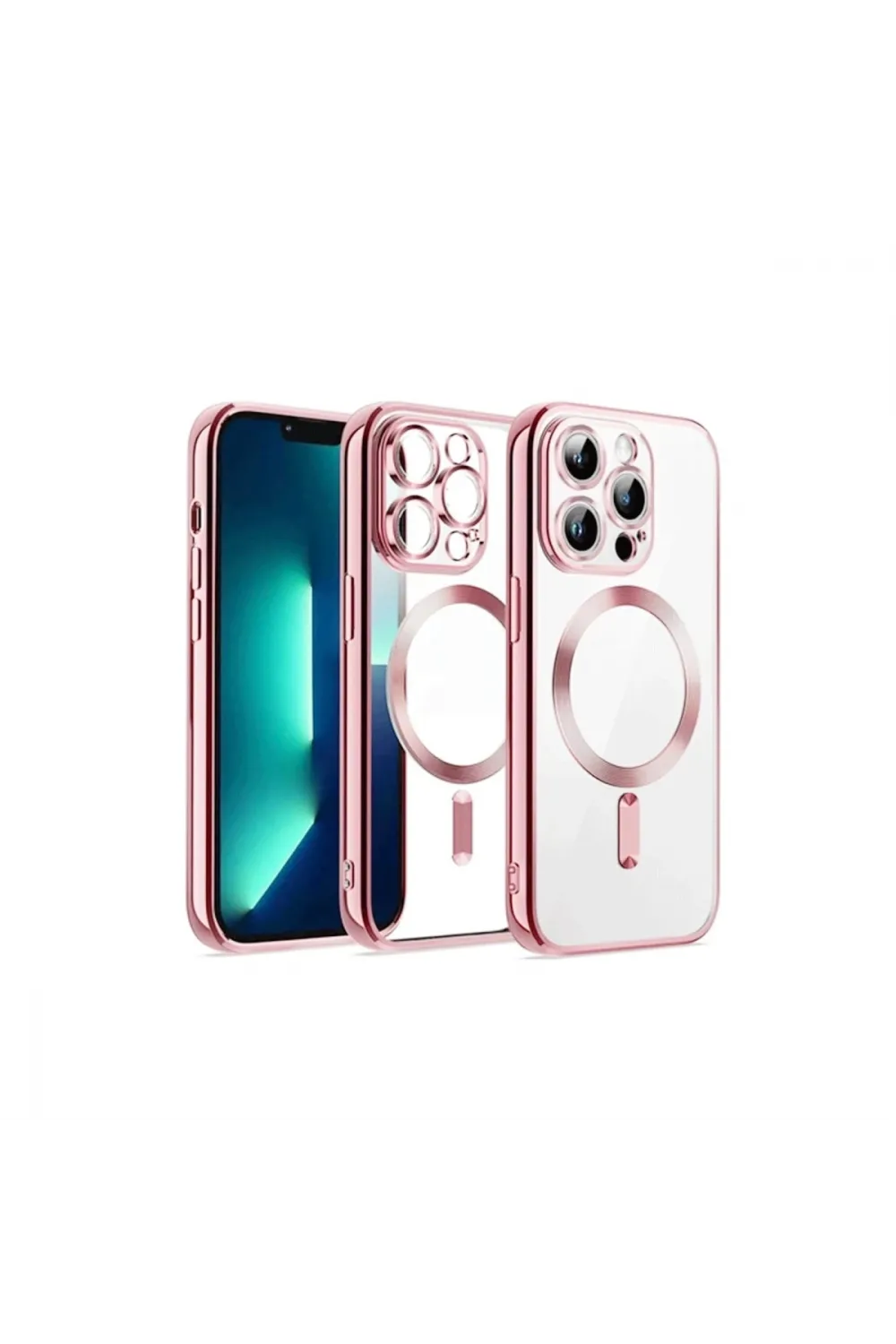 Apple İphone 13 Pro Max Kılıf Kross Magneticsafe Kapak - Rose