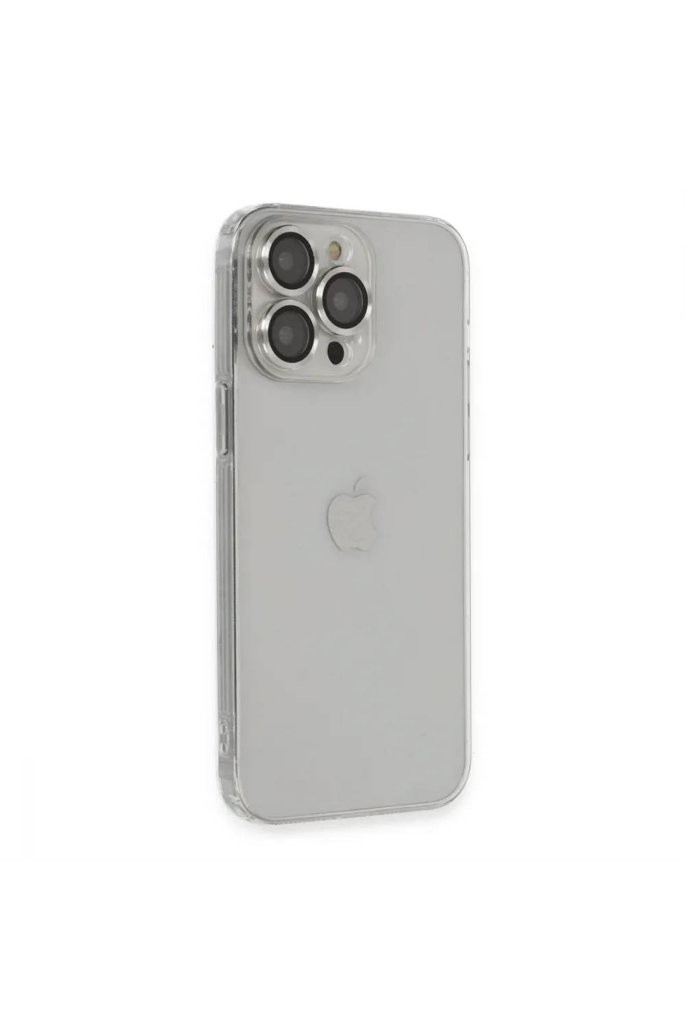 Apple İphone 13 Pro Max Kılıf Luko Lens Silikon - Gümüş