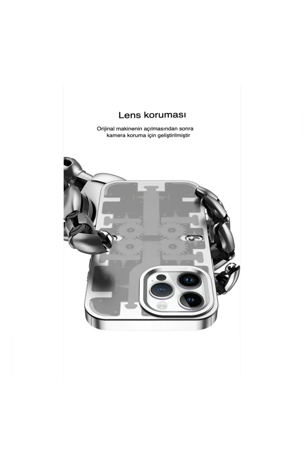 Apple İphone 13 Pro Max Kılıf Mekanik Bumper Kapak - Mavi